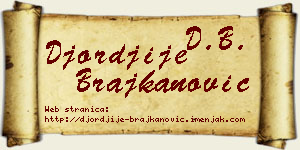 Đorđije Brajkanović vizit kartica